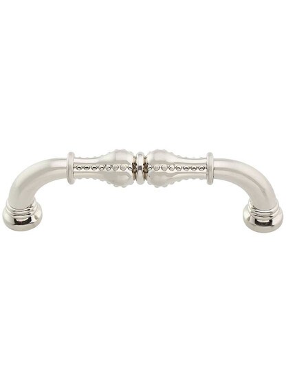 Prestige Beaded Cabinet Pull - 3 3/4 inch Center-to-Center in Satin Nickel.